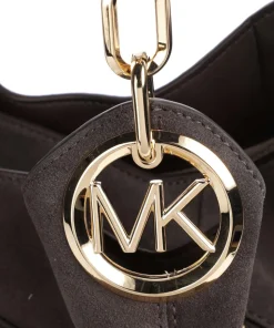 Lillie Beuteltasche aufgerautes Rindsleder dunkelbraun