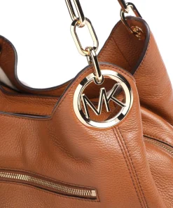 Lillie Beuteltasche genarbtes Rindsleder camel