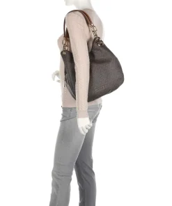 Lillie Beuteltasche Lederimitat dunkelbraun