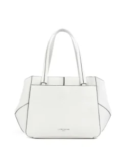 Lilly Heavy Pebble M Shopper genarbtes Rindsleder weiß