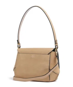 Lilly Suede M Schultertasche Veloursleder beige