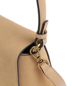 Lilly Suede M Schultertasche Veloursleder beige