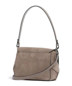 Lilly Suede M Schultertasche Veloursleder taupe