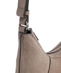 Lilly Suede S Beuteltasche Veloursleder taupe