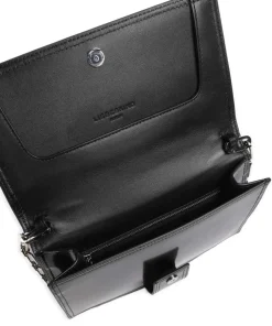 Lisa Spazzolato Spazzolato S Umhängetasche glattes Leder schwarz