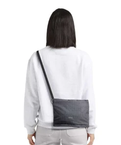 Lite Umhängetasche recyceltes Nylon dunkelgrau