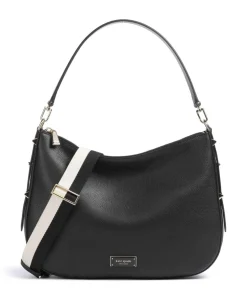 Liv Large Beuteltasche genarbtes Rindsleder schwarz