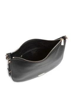 Liv Large Beuteltasche genarbtes Rindsleder schwarz