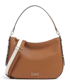 Liv Large Beuteltasche genarbtes Rindsleder braun