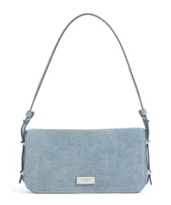 Liv Small Schultertasche aufgerautes Rindsleder blau