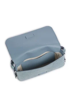 Liv Small Schultertasche aufgerautes Rindsleder blau