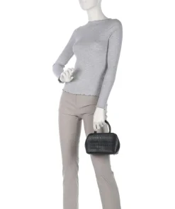 Liverpool Street Icon Umhängetasche geprägtes Rindsleder schwarz