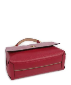 Liya Handtasche genarbtes Leder rot