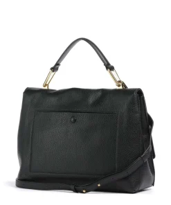 Liya Handtasche genarbtes Leder schwarz