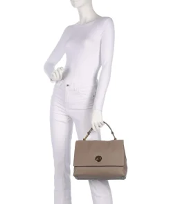Liya Handtasche genarbtes Leder taupe