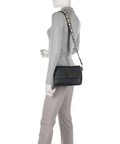 Liya Signature Umhängetasche genarbtes Rindsleder schwarz