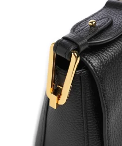 Liya Signature Umhängetasche genarbtes Rindsleder schwarz