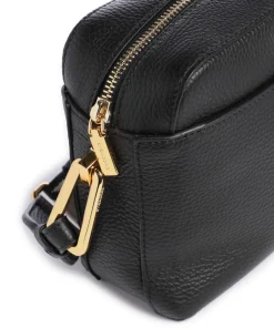 Liya Signature Umhängetasche genarbtes Leder schwarz