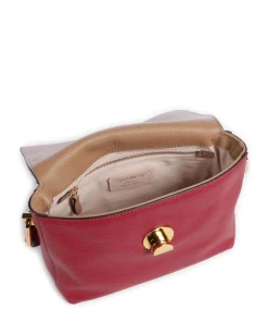 Liya Umhängetasche genarbtes Leder rot