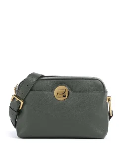 Liya Umhängetasche genarbtes Leder dunkelgrün