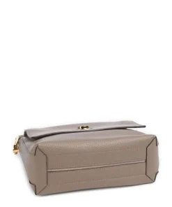 Liya Umhängetasche genarbtes Leder taupe