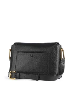 Liya Umhängetasche genarbtes Leder schwarz