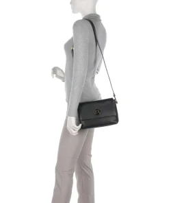 Liya Umhängetasche genarbtes Leder schwarz