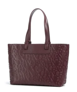 Liz M Shopper Lederimitat wein