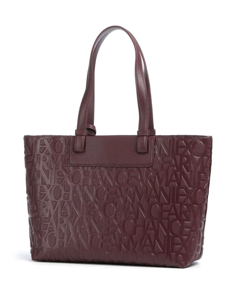 Liz M Shopper Lederimitat wein