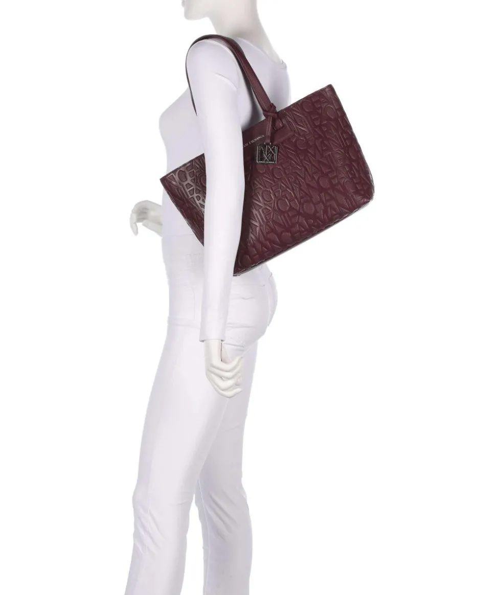 Liz M Shopper Lederimitat wein