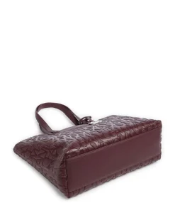 Liz M Shopper Lederimitat wein