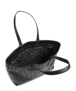 Liz Monogram L Shopper Lederimitat schwarz