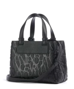 Liz Monogram S Handtasche Lederimitat schwarz