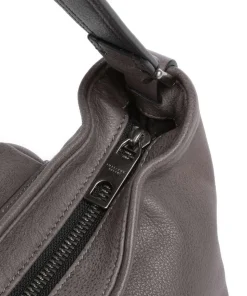 LK 204 3D Leather S Schultertasche fein genarbtes Rindsleder taupe