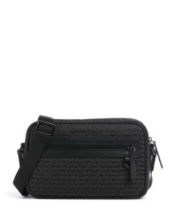 Logo Jacquard Umhängetasche Canvas schwarz