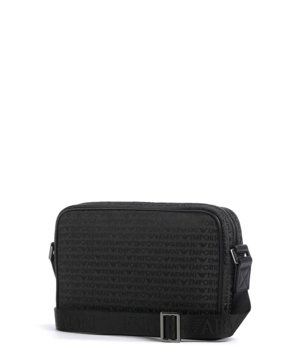 Logo Jacquard Umhängetasche Canvas schwarz