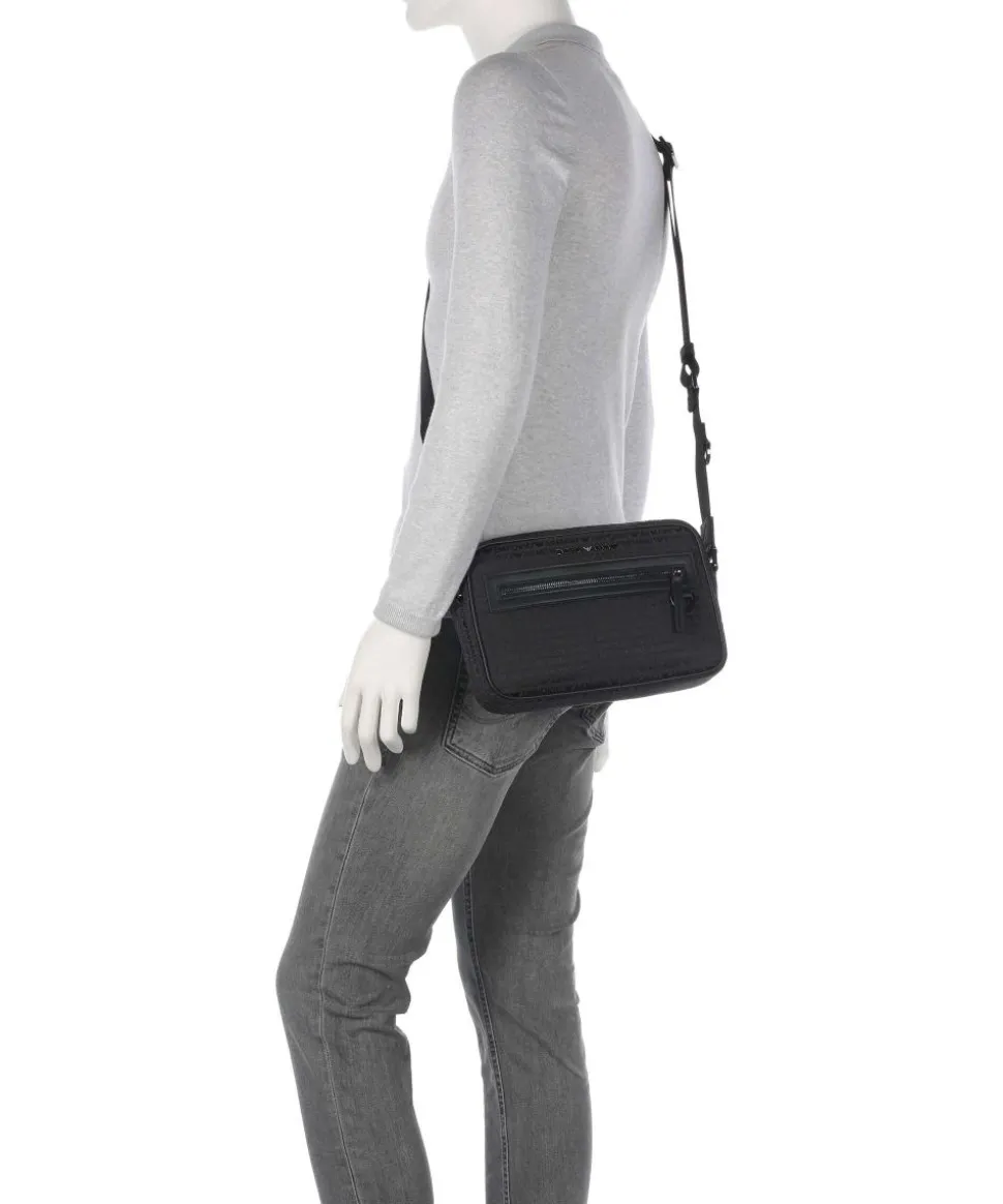 Logo Jacquard Umhängetasche Canvas schwarz