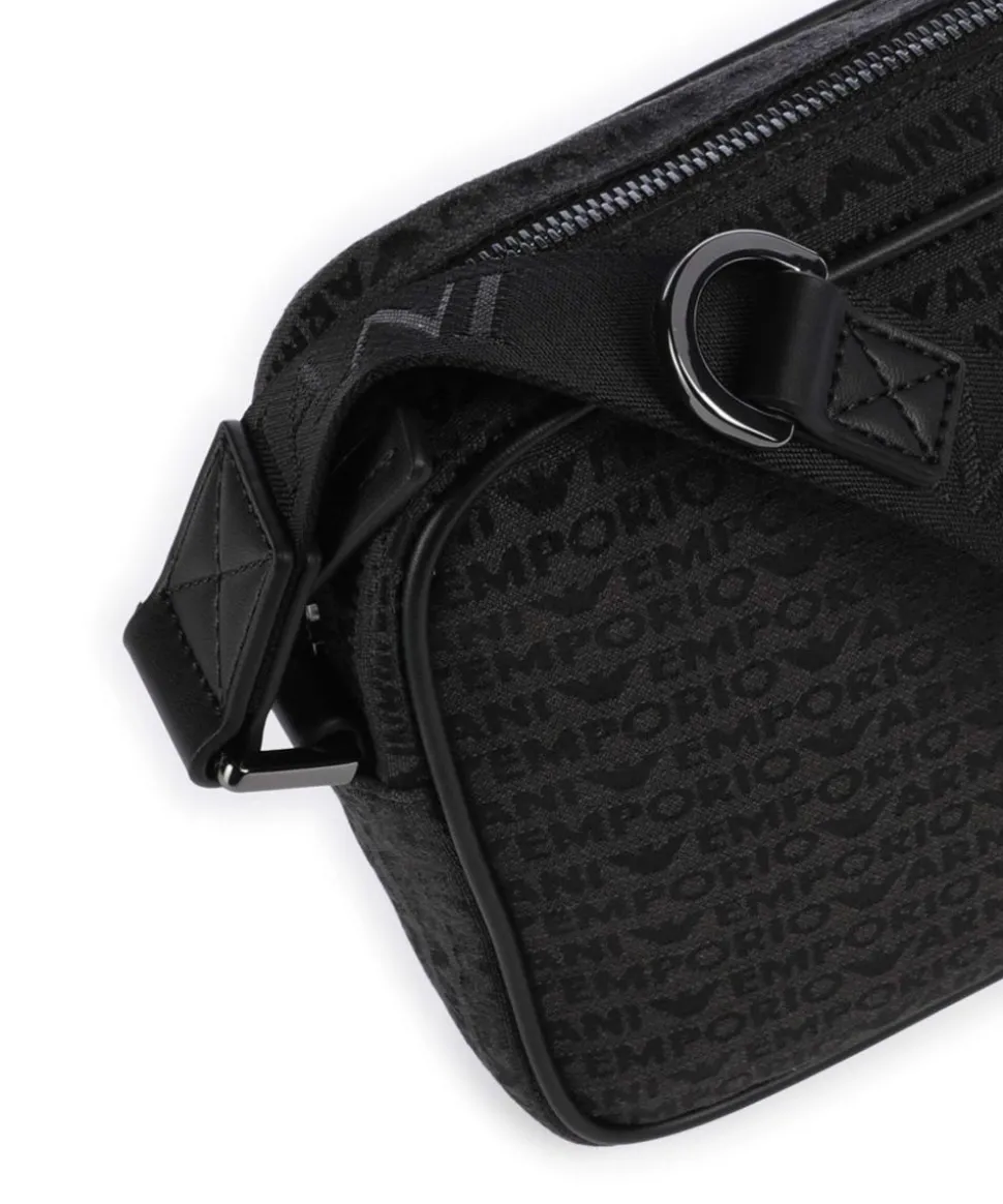 Logo Jacquard Umhängetasche Canvas schwarz