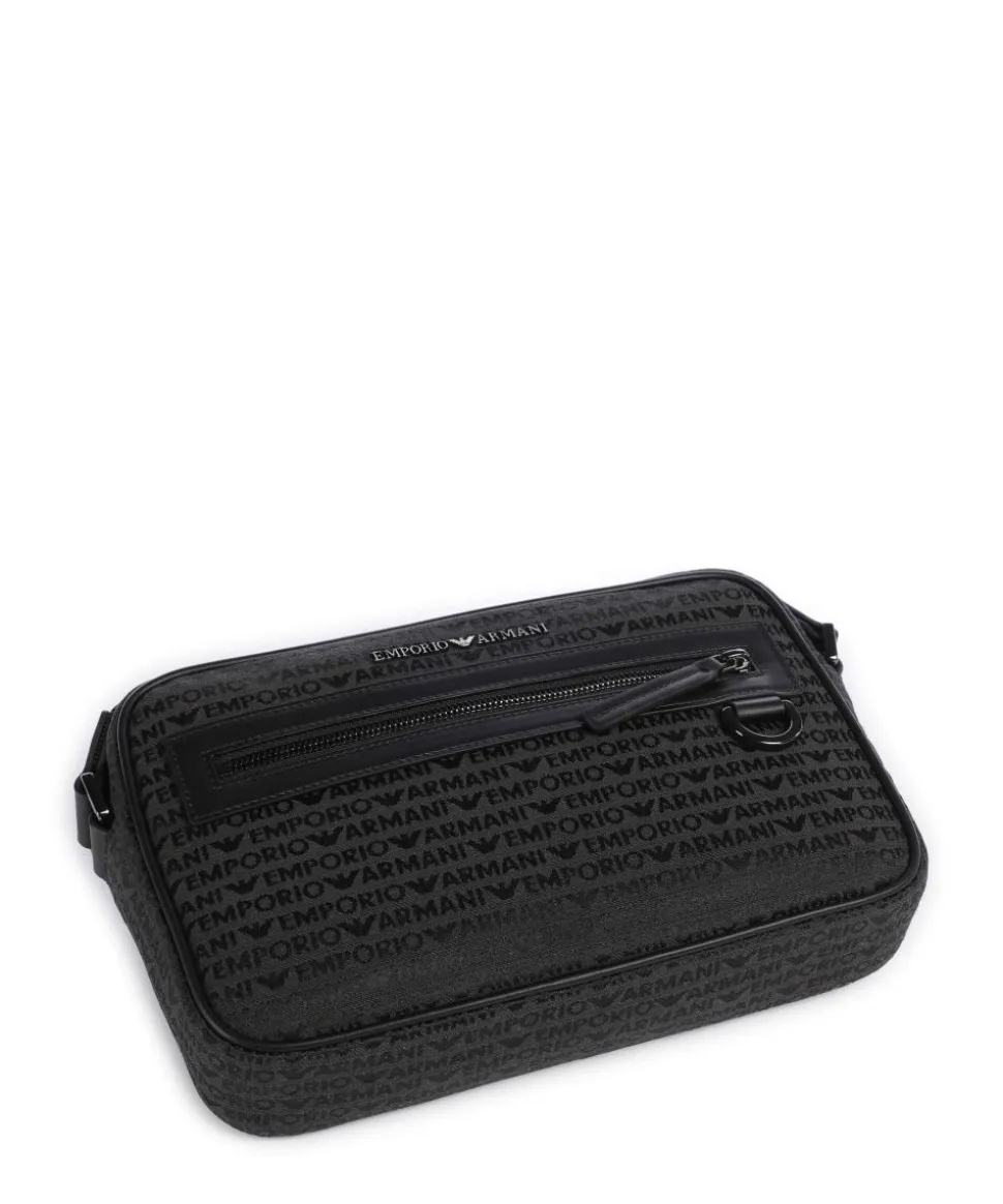 Logo Jacquard Umhängetasche Canvas schwarz