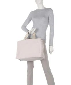 Logo Shopper Baumwolle, Polyester champagner