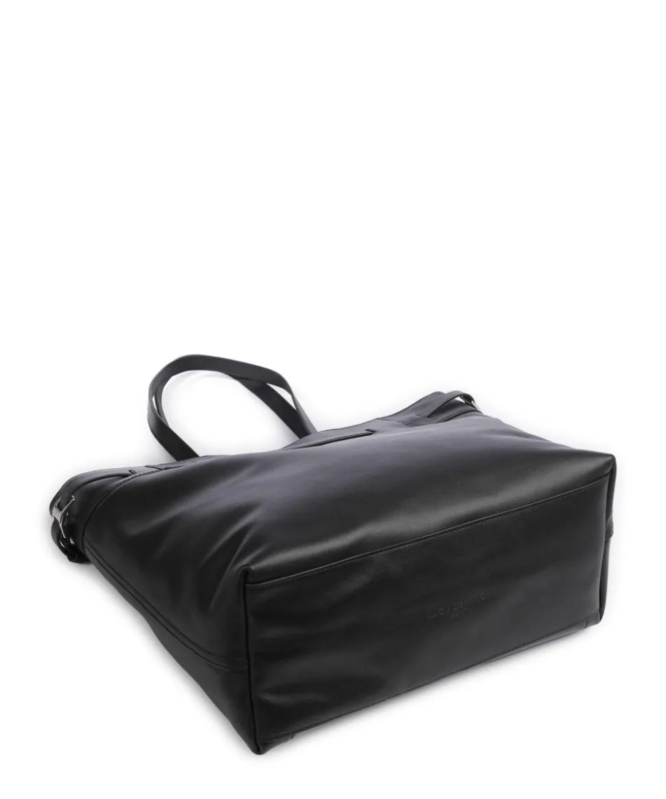 Lora Calf Optic L Shopper fein genarbtes Kalbsleder schwarz