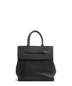 Lora Small Pebble L Handtasche genarbtes Rindsleder schwarz