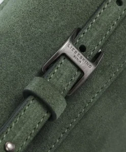 Lora Suede S Umhängetasche aufgerautes Leder dunkelgrün