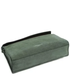 Lora Suede S Umhängetasche aufgerautes Leder dunkelgrün