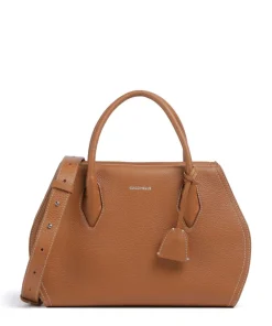 Lord Handtasche genarbtes Leder braun