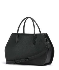 Lord Handtasche genarbtes Leder schwarz