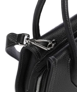 Lord Handtasche genarbtes Leder schwarz
