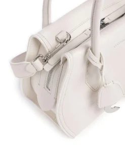 Lord Handtasche genarbtes Leder weiß