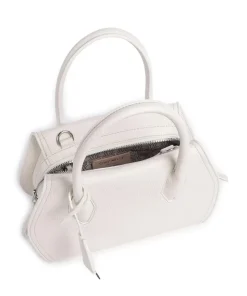 Lord Handtasche genarbtes Leder weiß