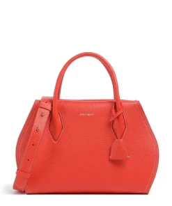 Lord Handtasche genarbtes Leder orange